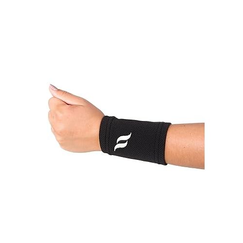  Back on Track Physio 4-Way Stretch Black Wrist Brace - Enhanced Mobility & Recovery with Welltex Technology for Active Lifestyles, S