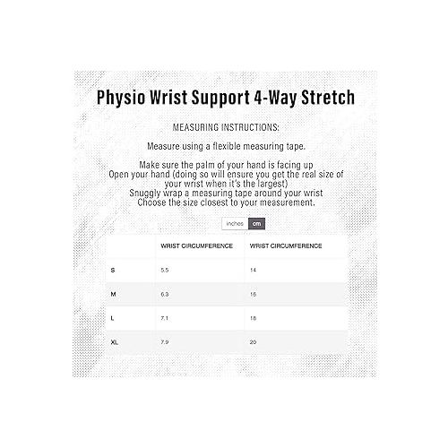  Back on Track Physio 4-Way Stretch Black Wrist Brace - Enhanced Mobility & Recovery with Welltex Technology for Active Lifestyles, S