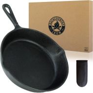 [아마존베스트]Backcountry Iron Backcountry Cast Iron Skillet(6 Inch Small Frying Pan + Cloth Handle Mitt, Pre-Seasoned for Non-Stick Like Surface, Cookware Oven / Broiler / Grill Safe, Kitchen Deep Fryer, Restau