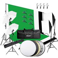 EMART Emart 8.5 x 10 ft Backdrop Support System, Photography Video Studio Lighting Kit Umbrella Softbox Set Continuous Lighting for Photo Studio Product, Portrait and Video Shooting Phot