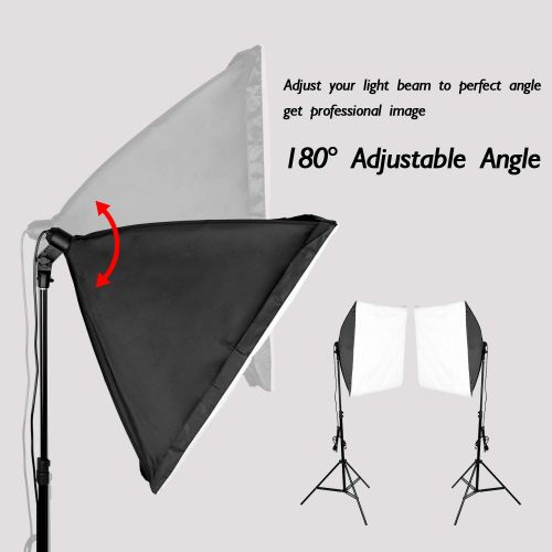  EMART Emart 8.5 x 10 ft Backdrop Support System, Photography Video Studio Lighting Kit Umbrella Softbox Set Continuous Lighting for Photo Studio Product, Portrait and Video Shooting Phot