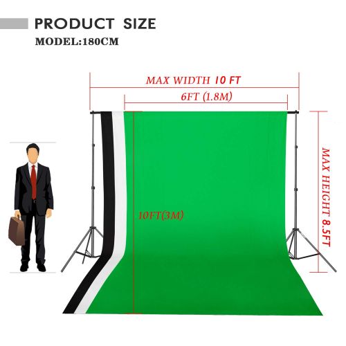  EMART Emart 8.5 x 10 ft Backdrop Support System, Photography Video Studio Lighting Kit Umbrella Softbox Set Continuous Lighting for Photo Studio Product, Portrait and Video Shooting Phot