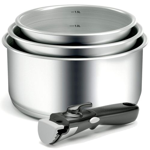  Backen Profi 191199-set casseroles-4-teilig fuer alle Herde, Induktion, Edelstahl, Edelstahl, 26x 27x 11cm