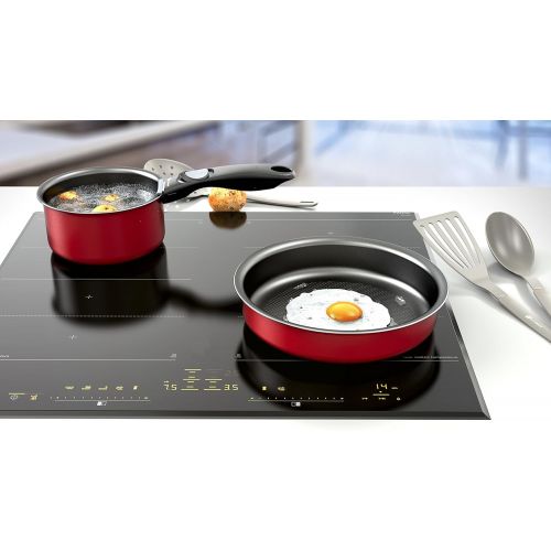  Backen Profi 181503Easy Cook Kochtopf-Set aus 4Pfannen Aluminium rot 30x 32x 9cm