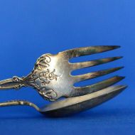 Backstashandbygones Pattern Vintage Silverplated Cold Meat Serving Fork and Serving Spoon by 1847 Rogers Bros. International Silver - Pattern # 1904