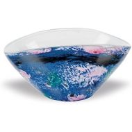 Badash Crystal Monet 8.5 Inch by 5.5 Inch Oval Art Glass Bowl