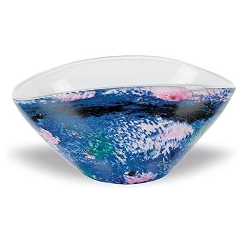  Badash Crystal Monet 8.5 Inch by 5.5 Inch Oval Art Glass Bowl