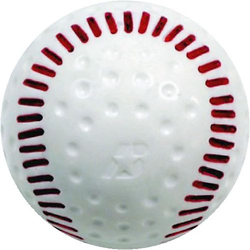  Baden White Dimpled Baseballs with Red Seams (One Dozen)
