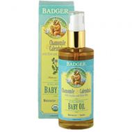 Badger Chamomile & Calendula Baby Oil 4 Oz
