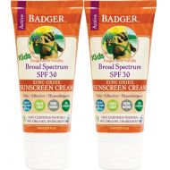 Badger Kids Sunscreen Cream SPF 30, 2.9 oz, 2 Pack