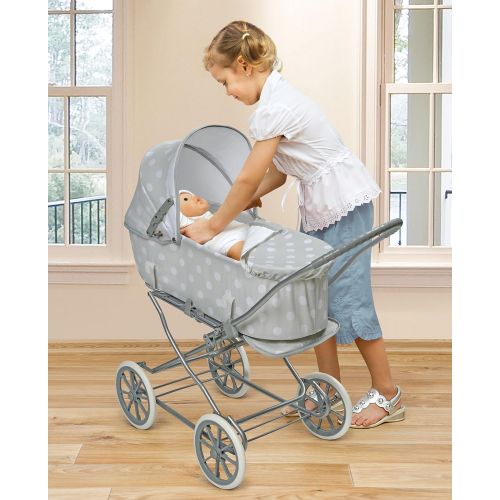  Badger Basket English Style 3-in-1 Doll Pram, Carrier, and Stroller (fits American Girl Dolls)