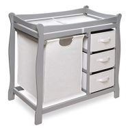 [아마존베스트]Badger Basket Sleigh Style Changing Table with Hamper/Baskets, Gray