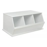 Badger Basket Three Bin Storage Cubby - White