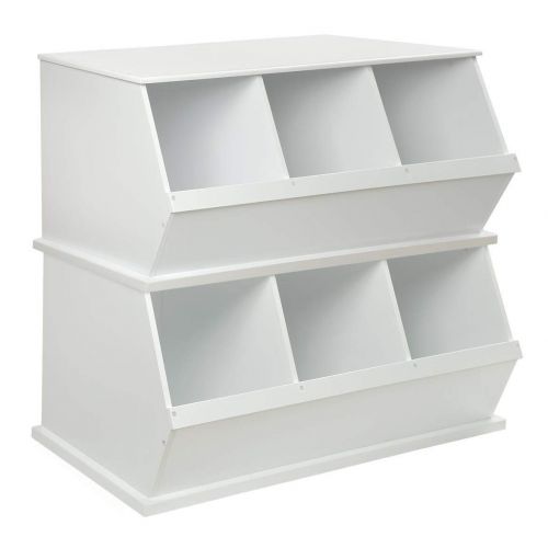  Badger Basket Three Bin Storage Cubby - White