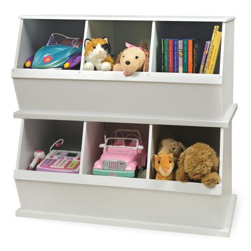  Badger Basket Three Bin Storage Cubby - White