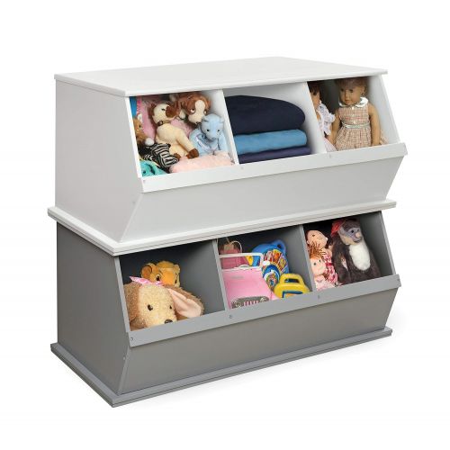  Badger Basket Three Bin Storage Cubby - White