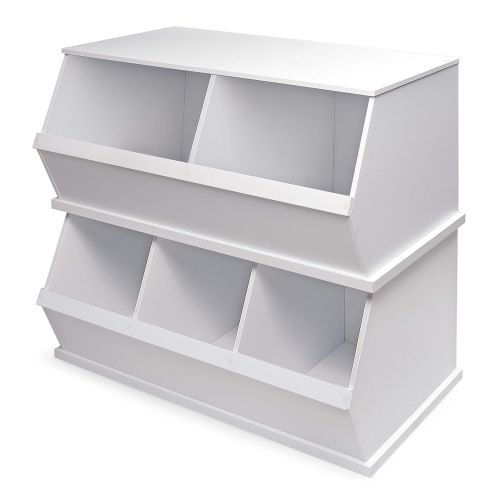  Badger Basket Three Bin Storage Cubby - White