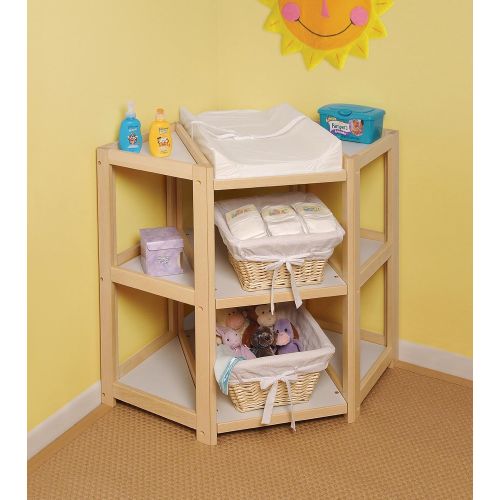  Badger Basket Diaper Corner Changing Table, Cherry