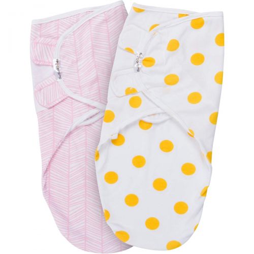  BaeBae Goods Swaddle Blanket for Girls | Adjustable Infant Wrap | GOLD DOTS