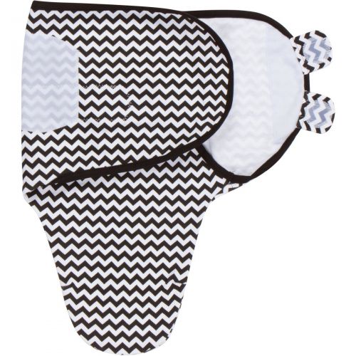  BaeBae Goods Black and White Swaddle Blankets, Adjustable Infant Baby Wrap Set of 4, Baby Swaddling Wrap Blankets Made in Soft Cotton