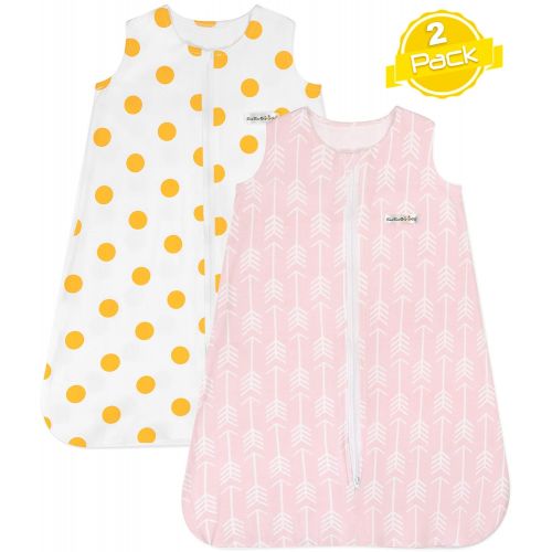  Sleep Bag Set for Baby Girls | Size Small (0-6 Months) | Wearable Blankets | Baby Sleep Bag |Gold Dots Collection by BaeBae Goods