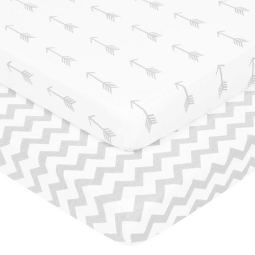  [아마존베스트]BaeBae Goods Pack n Play Playard Sheets Set | 3 PACK | 100% Super Soft Jersey Knit Cotton (150 GSM) | Portable...