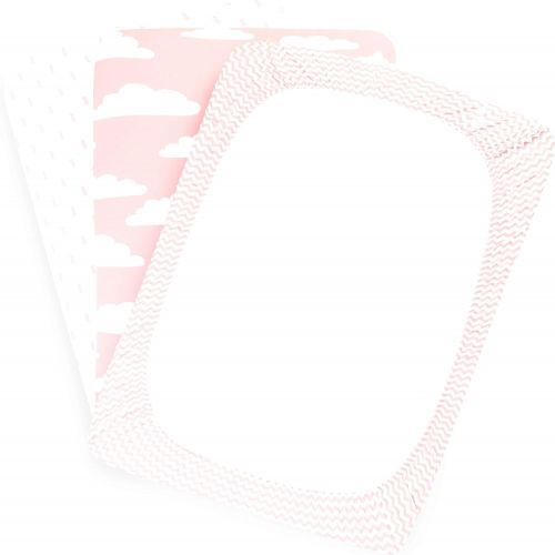  [아마존베스트]BaeBae Goods Pack n Play Playard Sheets Set | 3 Pack | 100% Super Soft Jersey Knit Cotton (150 GSM) | Portable...