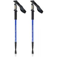 Bafx Products 1 Pair (2 Poles) Adjustable Anti Shock Strong & Lightweight Aluminum Hiking Poles for Walking or Trekking