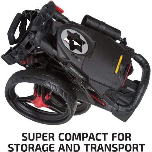  Bag Boy Compact 3 Push Cart, Matte Black/Red