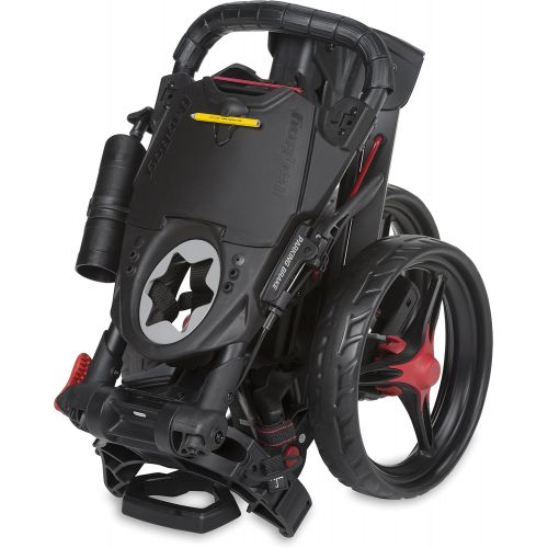  Bag Boy Compact 3 Push Cart, Matte Black/Red