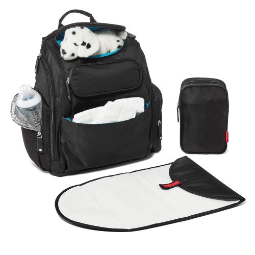  [아마존베스트]Bag Nation Diaper Bag Backpack with Stroller Straps, Changing Pad and Sundry Bag - Black