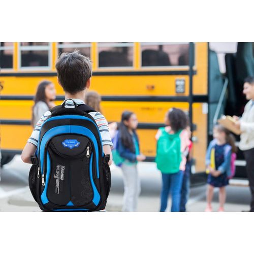  Bageek School Bag for Boys Bookbag Multi-pockets School Backpack Casual Backpack