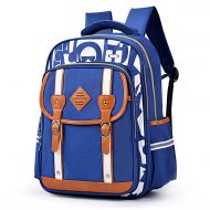 Bageek School Bag for Boys Bookbag Multi-pockets School Backpack Casual Backpack (Blue)