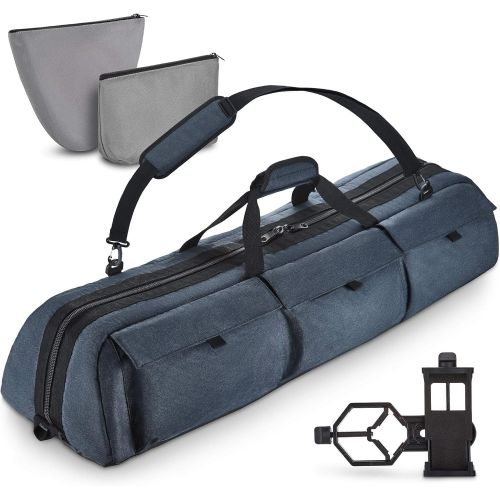  [아마존베스트]Bagmate Multipurpose Telescope Case - Fits Most Telescopes - 40x10.6x7 inch - Bonus Smart Phone Adapter Included