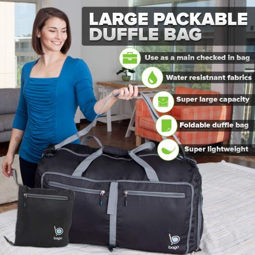  Bago Travel Bag Set for Family - Light & Foldable Duffle Backpack Cubes Toiletry