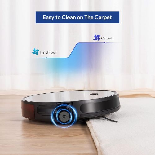  Robot Vacuum Cleaner, Bagotte Super-Thin, 1500Pa Strong Suction, Quiet, Self-Charging Robotic Vacuum Cleaner, Cleans Pet Hairs, Hard Floors to Medium-Pile Carpets