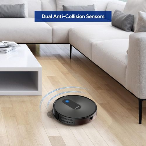  Robot Vacuum Cleaner, Bagotte Super-Thin, 1500Pa Strong Suction, Quiet, Self-Charging Robotic Vacuum Cleaner, Cleans Pet Hairs, Hard Floors to Medium-Pile Carpets
