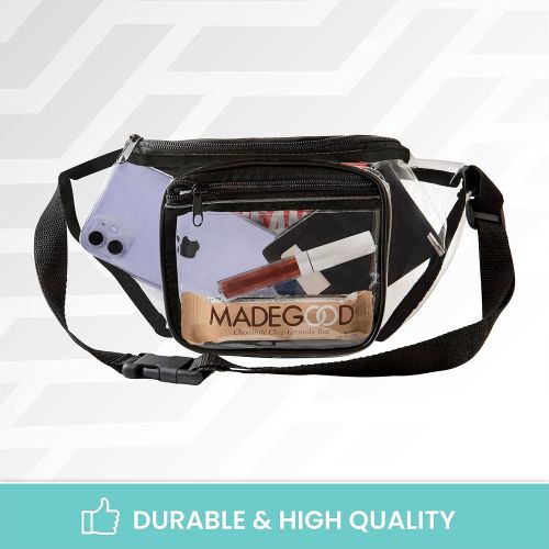  Bags for Less Clear Fanny Pack Stadium Approved Waist Pack Bag with Adjustable Strap