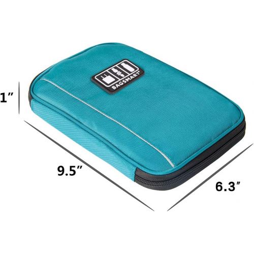  [아마존 핫딜]  [아마존핫딜]BAGSMART Electronic Organizer Travel Universal Cable Organizer Electronics Accessories Cases for Cable, Charger, Phone, USB, SD Card, Dark Blue