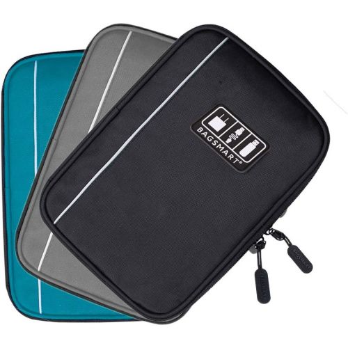  [아마존 핫딜]  [아마존핫딜]BAGSMART Electronic Organizer Travel Universal Cable Organizer Electronics Accessories Cases for Cable, Charger, Phone, USB, SD Card, Dark Blue