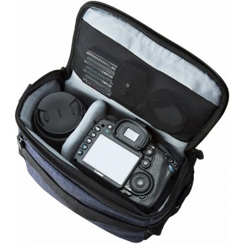  [아마존 핫딜] [아마존핫딜]BAGSMART Compact Camera Shoulder Bag for SLR/DSLR with Waterproof Rain Cover, Heather Blue
