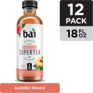 [아마존 핫딜]  [아마존핫딜]Bai Iced Tea, Narino Peach, Antioxidant Infused Supertea, Crafted with Real Tea (Black Tea, White Tea), 18...