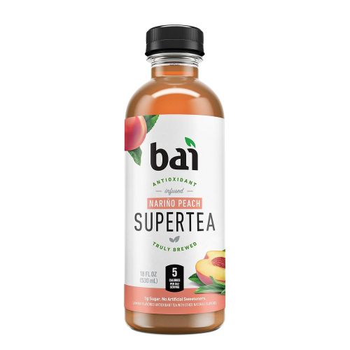  [아마존 핫딜]  [아마존핫딜]Bai Iced Tea, Narino Peach, Antioxidant Infused Supertea, Crafted with Real Tea (Black Tea, White Tea), 18...