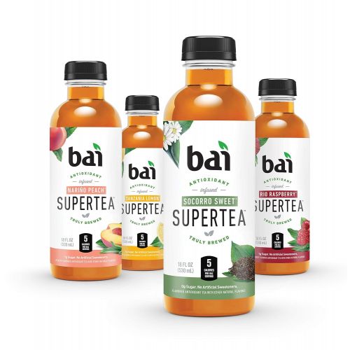  [아마존 핫딜]  [아마존핫딜]Bai Iced Tea, Narino Peach, Antioxidant Infused Supertea, Crafted with Real Tea (Black Tea, White Tea), 18...