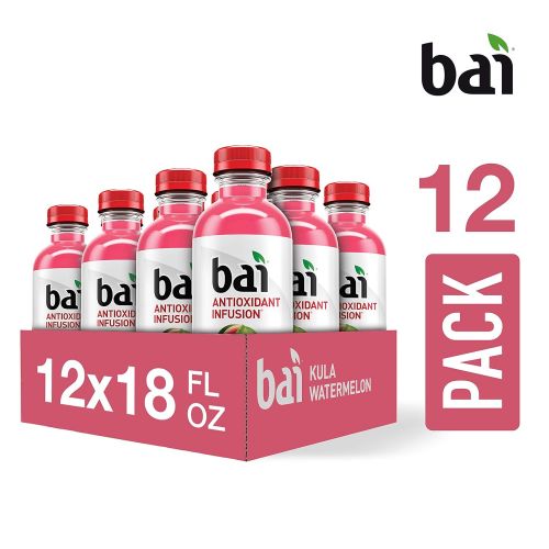  [아마존 핫딜] [아마존핫딜]Bai Flavored Water, Kula Watermelon, Antioxidant Infused Drinks, 18 Fluid Ounce Bottles, 12 count