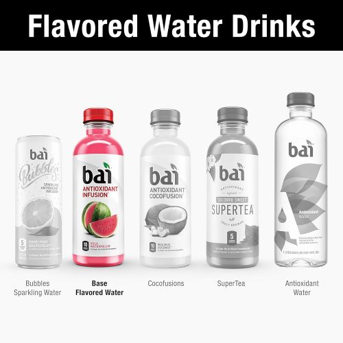  [아마존 핫딜] [아마존핫딜]Bai Flavored Water, Kula Watermelon, Antioxidant Infused Drinks, 18 Fluid Ounce Bottles, 12 count