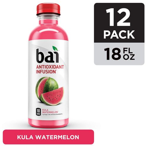  [아마존 핫딜] [아마존핫딜]Bai Flavored Water, Kula Watermelon, Antioxidant Infused Drinks, 18 Fluid Ounce Bottles, 12 count