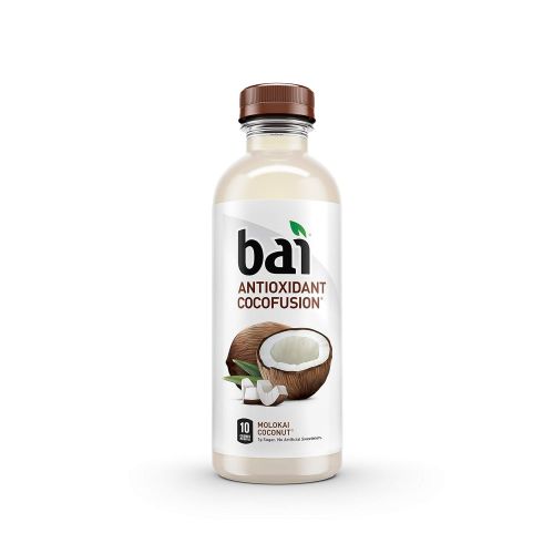  [아마존 핫딜] [아마존핫딜]Bai Coconut Flavored Water, Molokai Coconut, Antioxidant Infused Drinks, 18 Fluid Ounce Bottles, 12 count