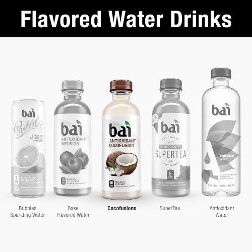  [아마존 핫딜] [아마존핫딜]Bai Coconut Flavored Water, Molokai Coconut, Antioxidant Infused Drinks, 18 Fluid Ounce Bottles, 12 count