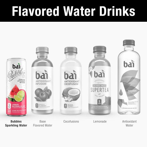  [아마존핫딜][아마존 핫딜] Bai Bubbles, Sparkling Water, Sublime Variety Pack, Antioxidant Infused Drinks, 11.5 Fl. Oz Cans, 12 count, 4 each of Bogota Blackberry Lime, Lambari Watermelon Lime, Waikiki Cocon